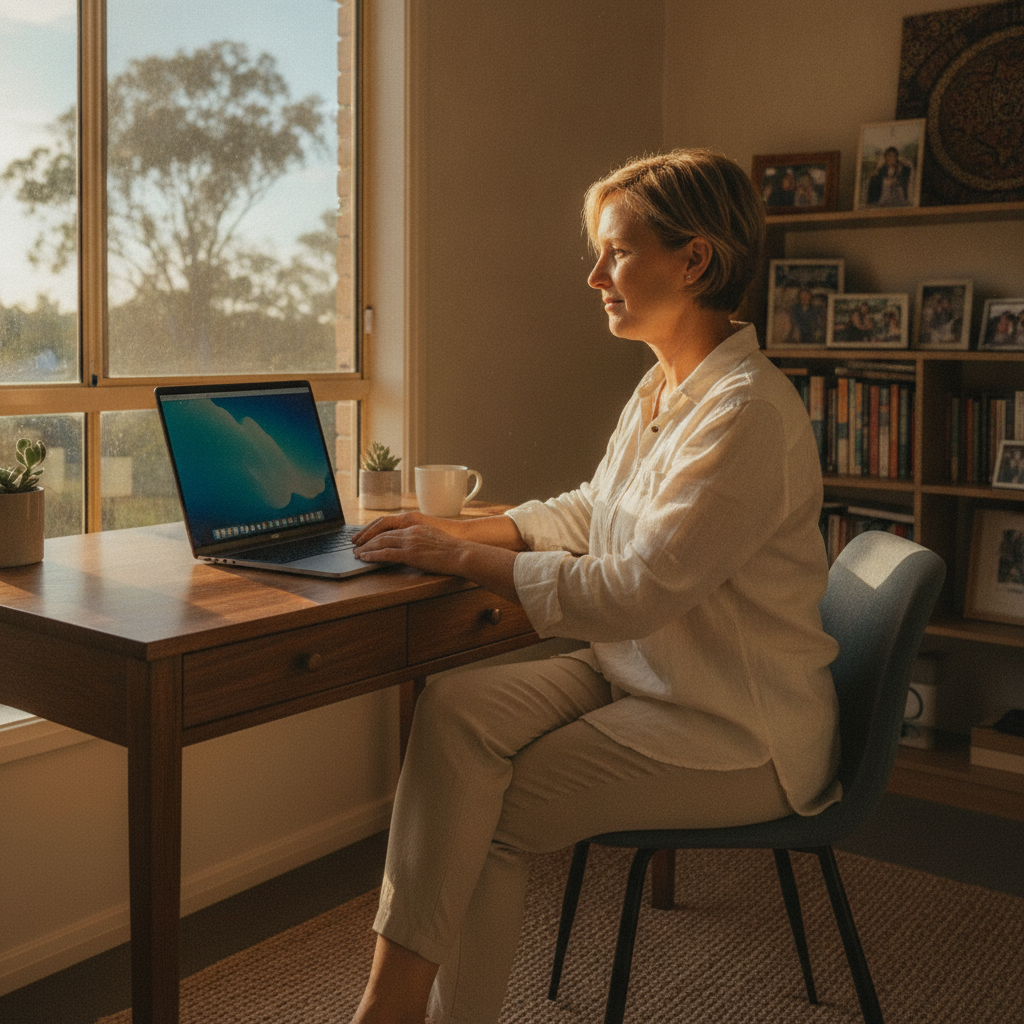 Computer cleaning in Park Ridge South (4125) — a local resident at home with a clean, fast, dust-free computer running cool and quiet