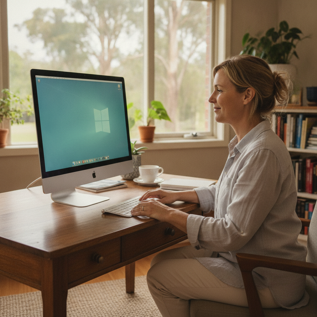 Computer cleaning in Parkville (2337) — a local resident at home with a clean, fast, dust-free computer running cool and quiet