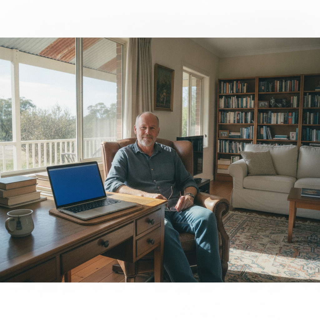 Professional computer clean-out in Parma (2540) — a happy New South Wales resident at home with a spotless, fast, quiet machine