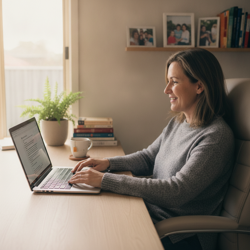 Computer cleaning in Parramatta (2150) — a local resident at home with a clean, fast, dust-free computer running cool and quiet