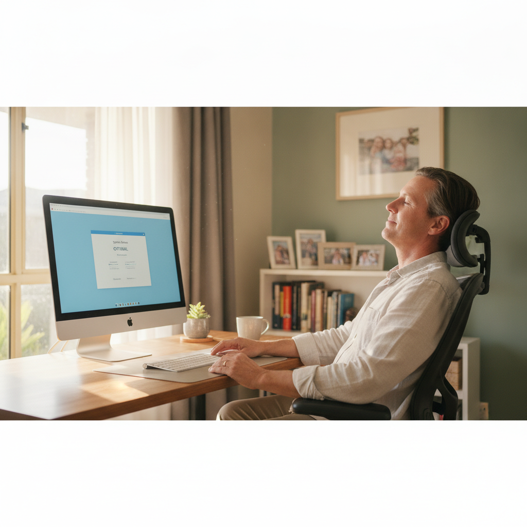 Computer cleaning in Payneham (5070) — a local resident at home with a clean, fast, dust-free computer running cool and quiet
