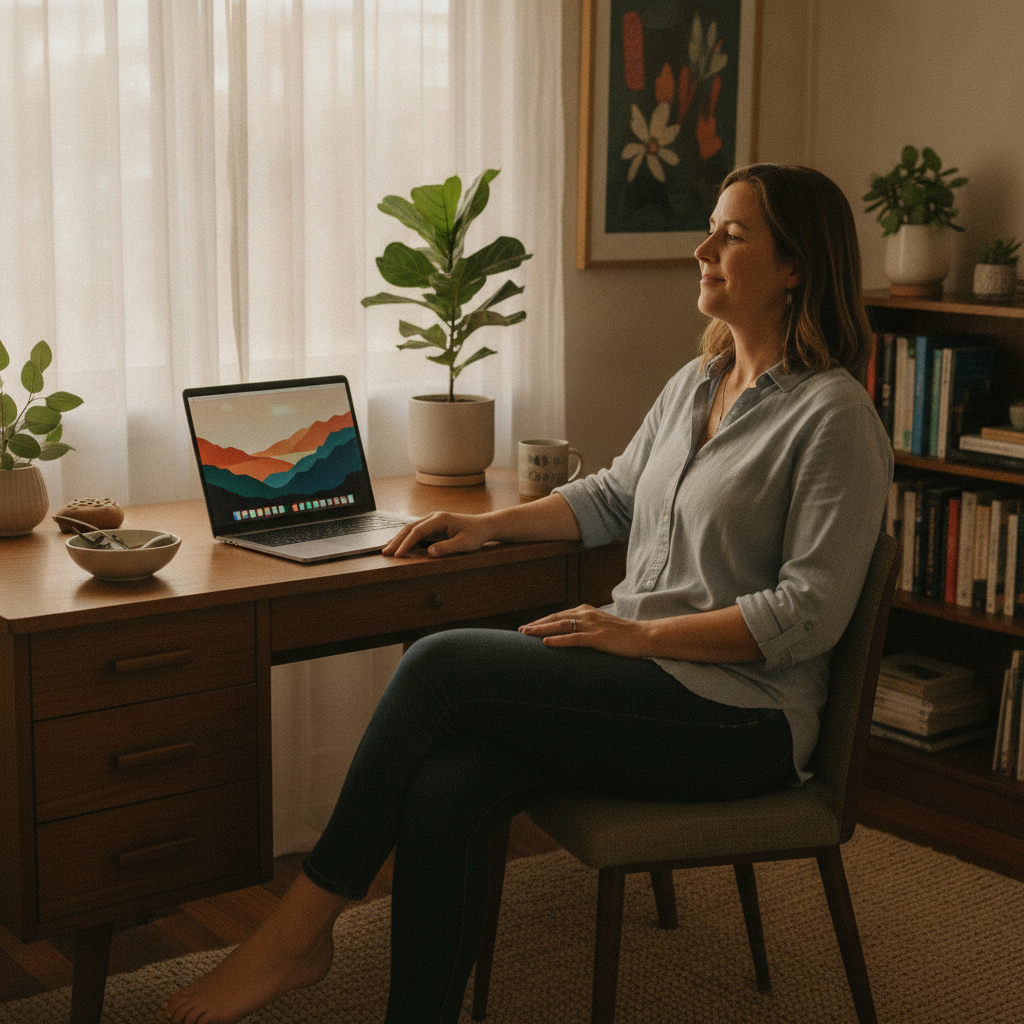Professional computer clean-out in Paynters Siding (2700) — a happy New South Wales resident at home with a spotless, fast, quiet machine