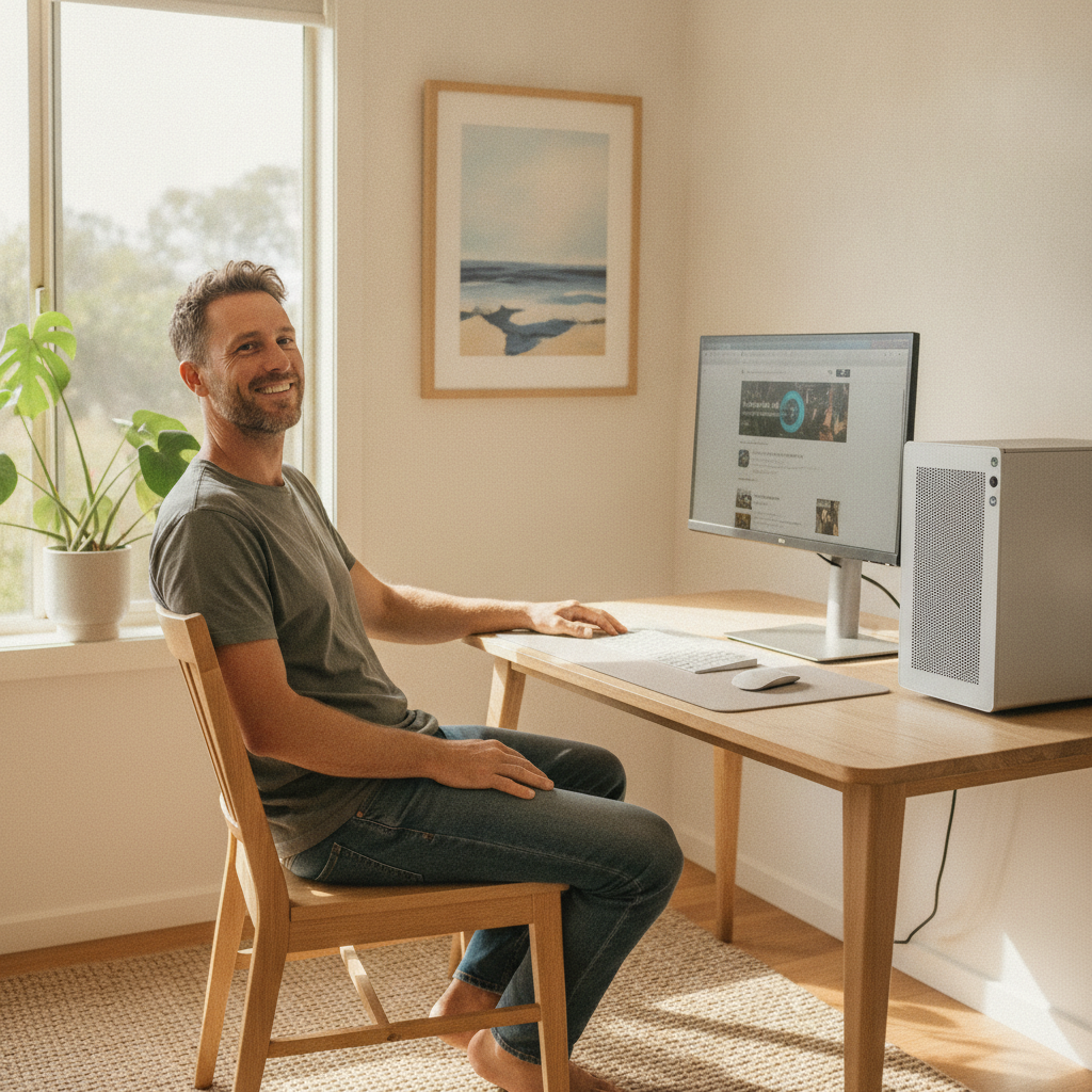 Computer cleaning in Pebbly Beach (2536) — a local resident at home with a clean, fast, dust-free computer running cool and quiet
