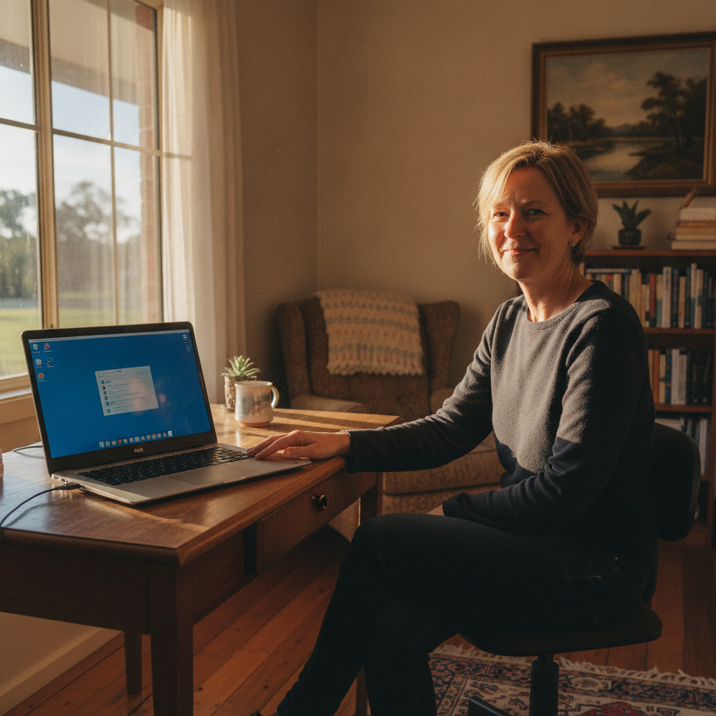 Computer cleaning in Peelwood (2583) — a local resident at home with a clean, fast, dust-free computer running cool and quiet