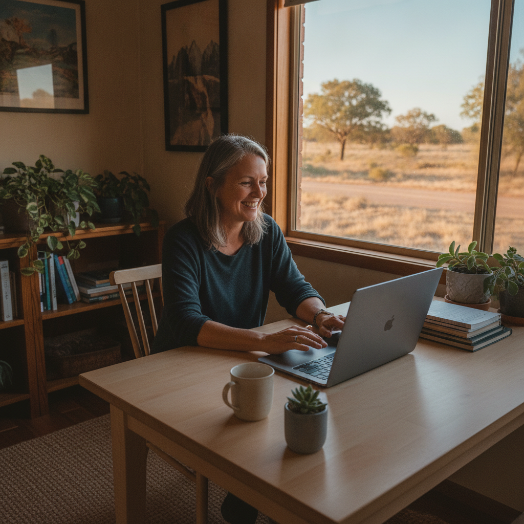Computer cleaning in Pinnacle (2800) — a local resident at home with a clean, fast, dust-free computer running cool and quiet