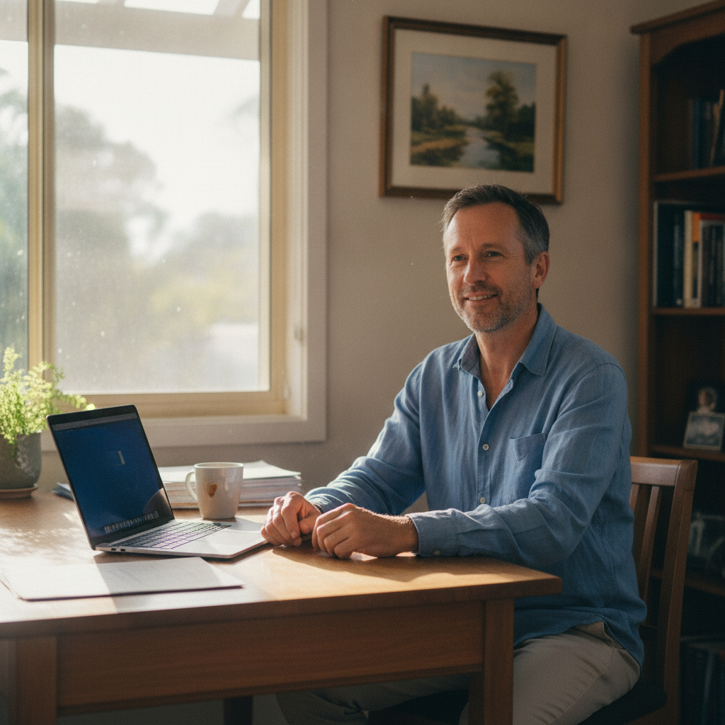 Computer cleaning in Pomona (2648) — a local resident at home with a clean, fast, dust-free computer running cool and quiet