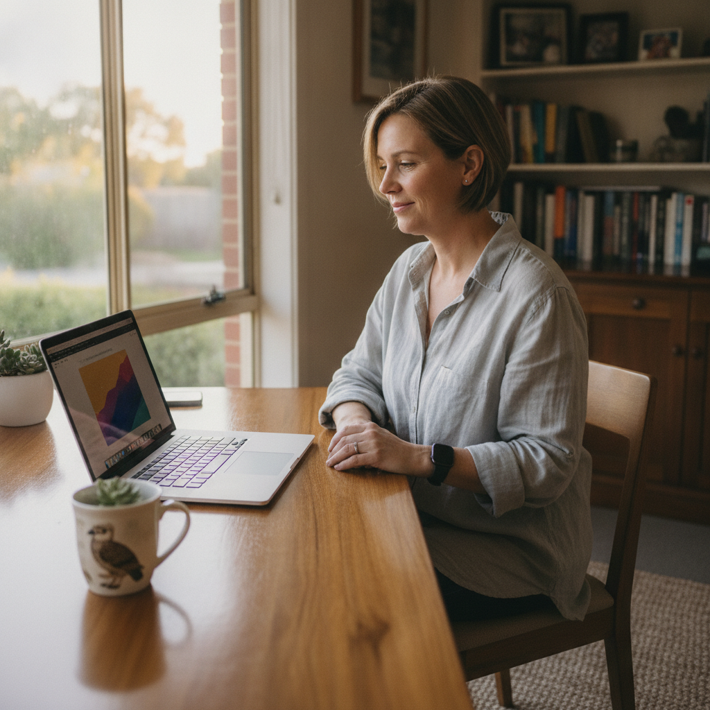 Professional computer clean-out in Queens Park (6107) — a happy Western Australia resident at home with a spotless, fast, quiet machine