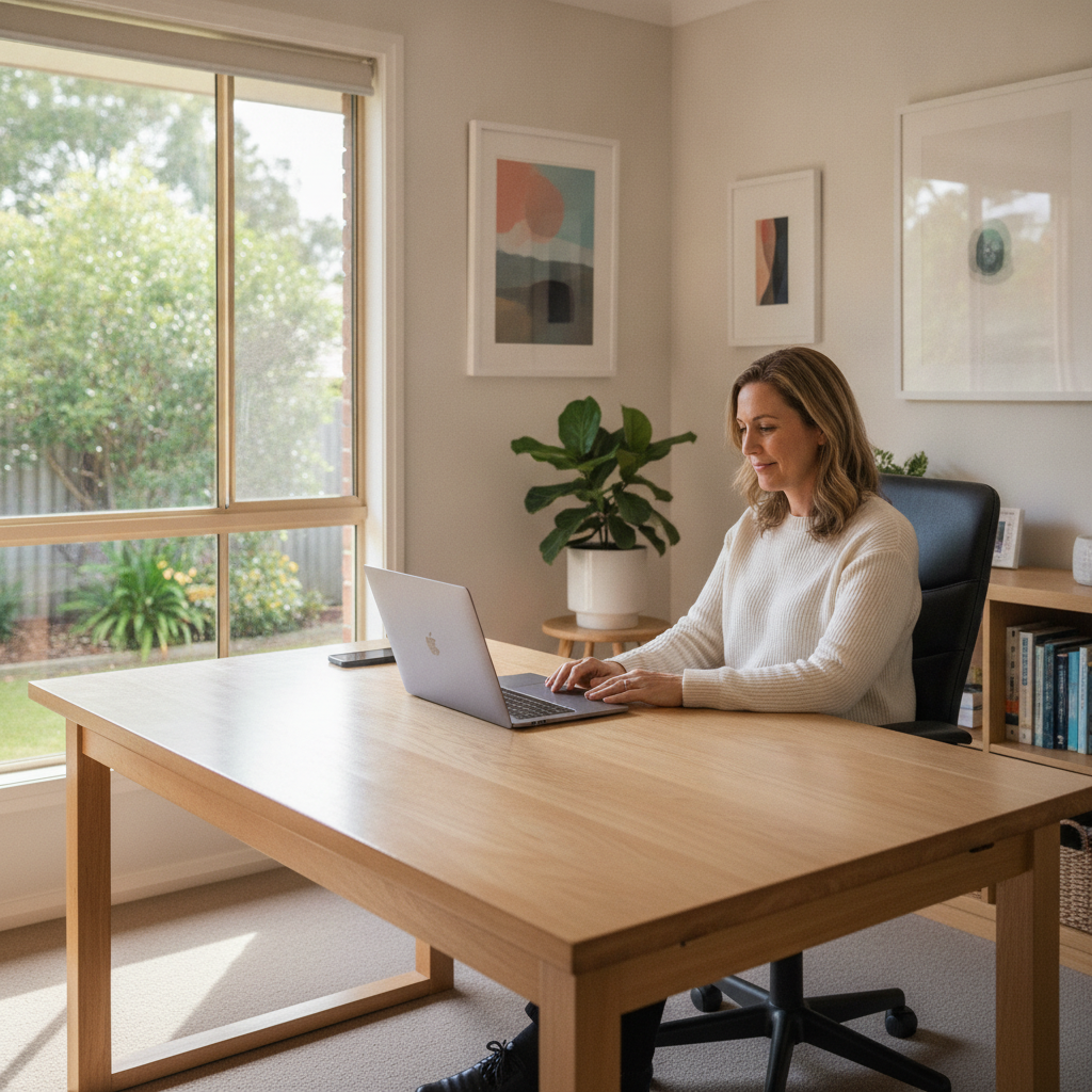 Computer cleaning in Ransome (4154) — a local resident at home with a clean, fast, dust-free computer running cool and quiet