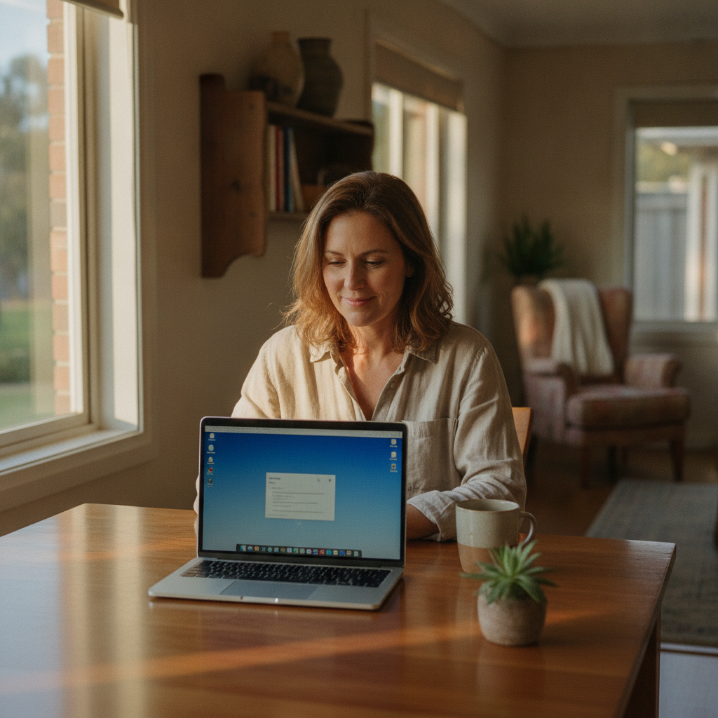 Computer cleaning in Rawdon Vale (2422) — a local resident at home with a clean, fast, dust-free computer running cool and quiet