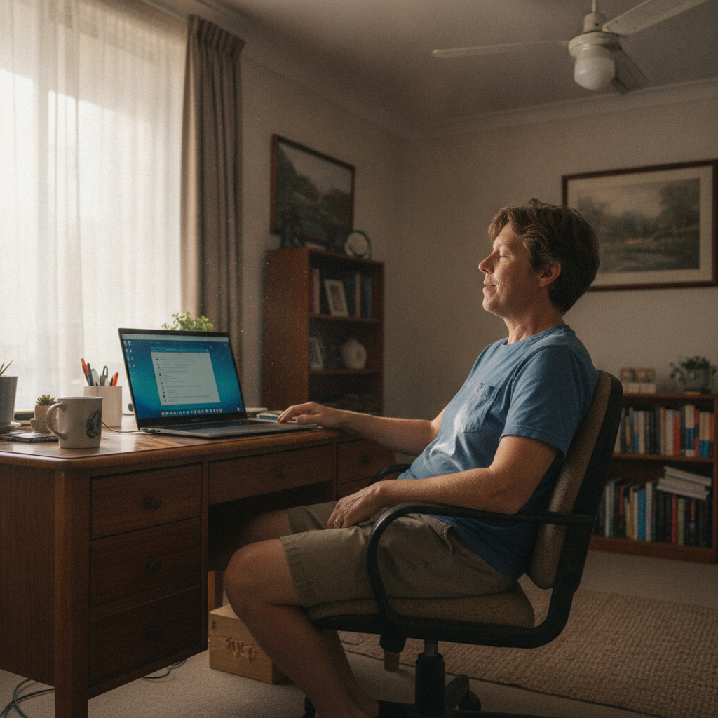 Computer cleaning in Regents Park (4118) — a local resident at home with a clean, fast, dust-free computer running cool and quiet