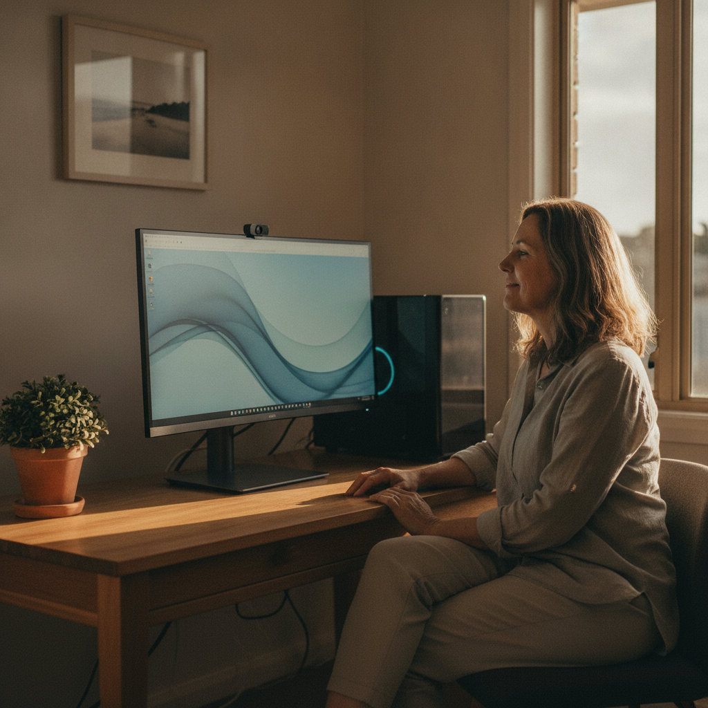 Computer cleaning in Reidtown (2519) — a local resident at home with a clean, fast, dust-free computer running cool and quiet