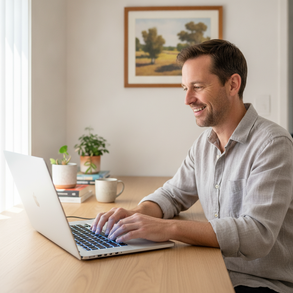 Computer cleaning in Ridgewood (6030) — a local resident at home with a clean, fast, dust-free computer running cool and quiet