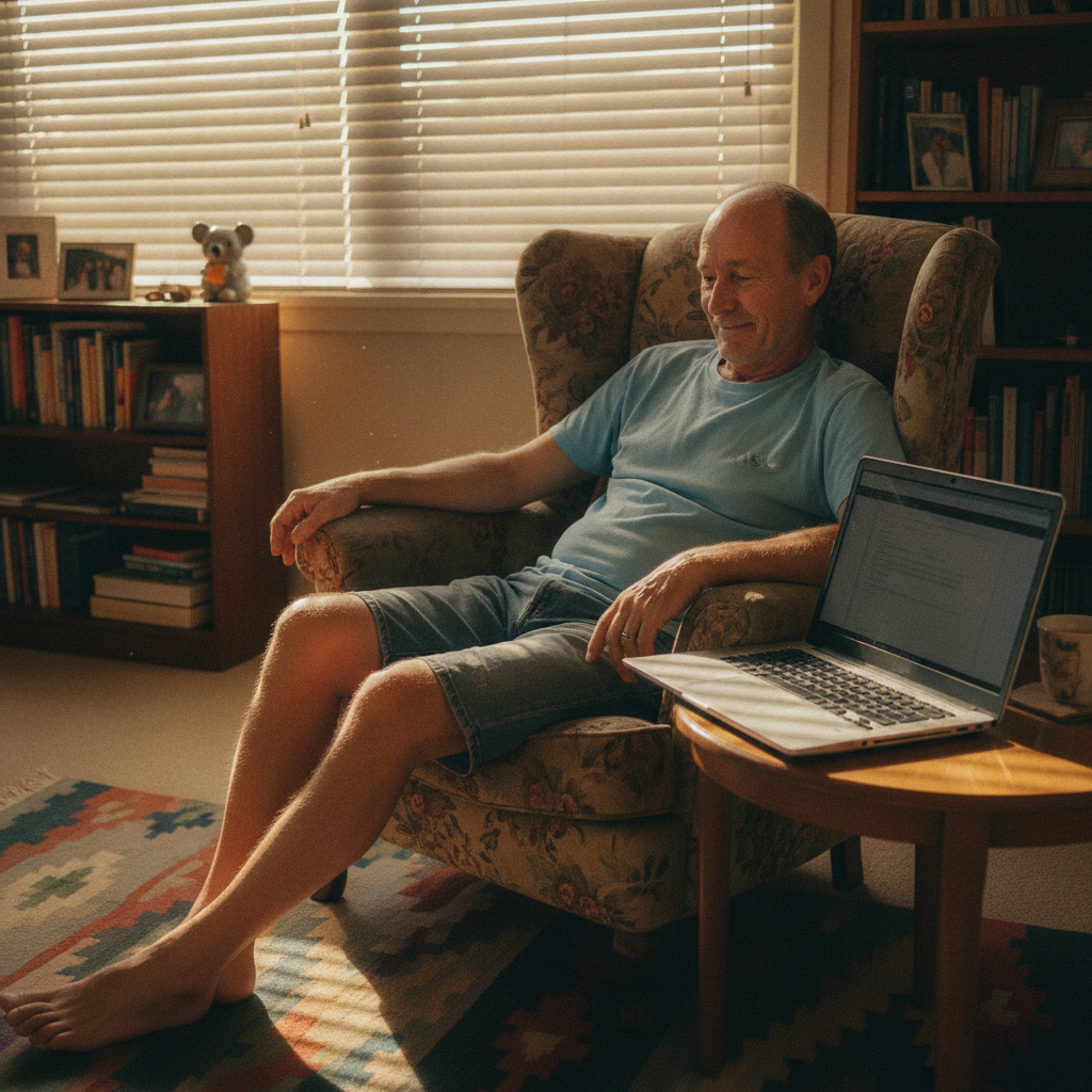 Computer cleaning in Riverton (6148) — a local resident at home with a clean, fast, dust-free computer running cool and quiet