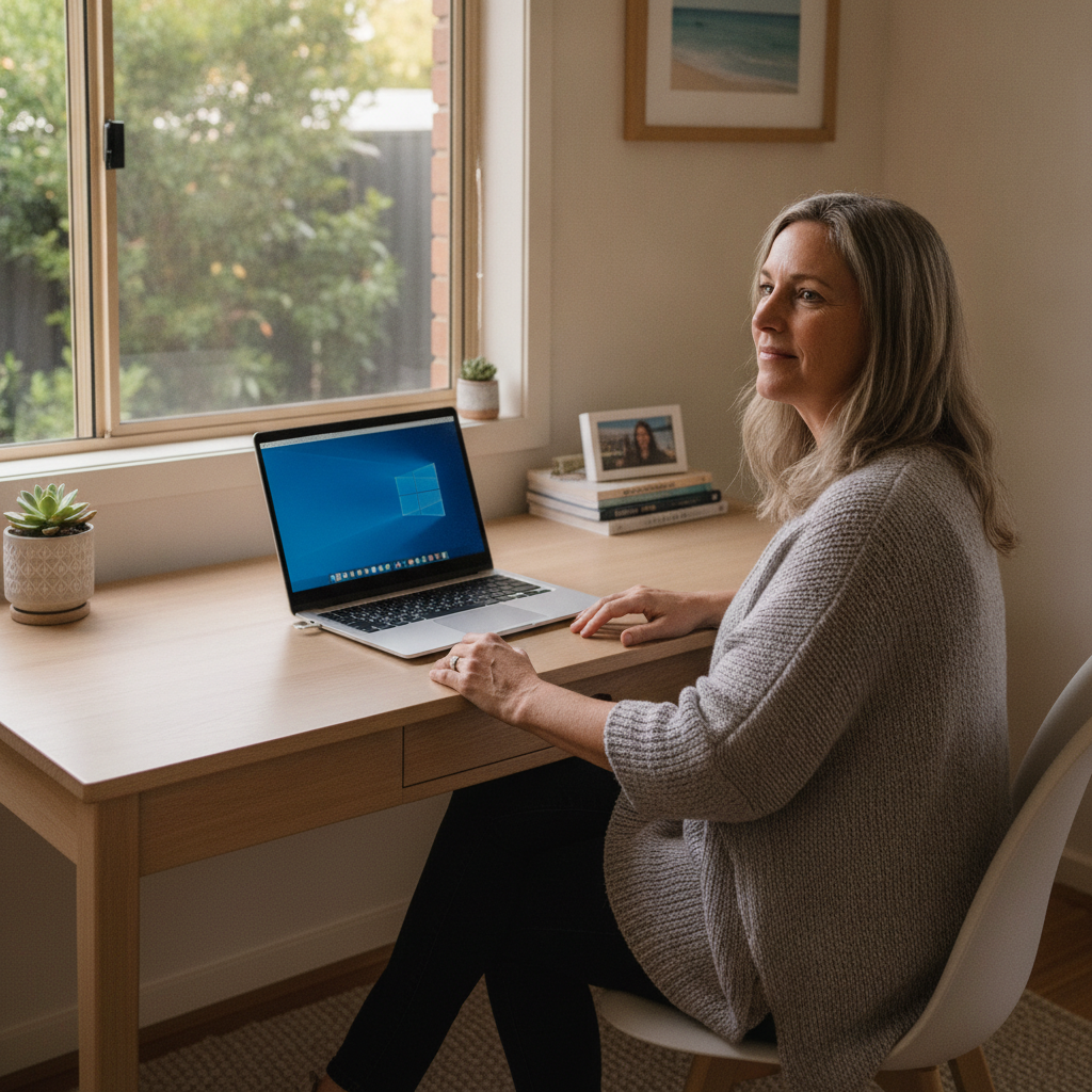 Computer cleaning in Rockdale (2216) — a local resident at home with a clean, fast, dust-free computer running cool and quiet