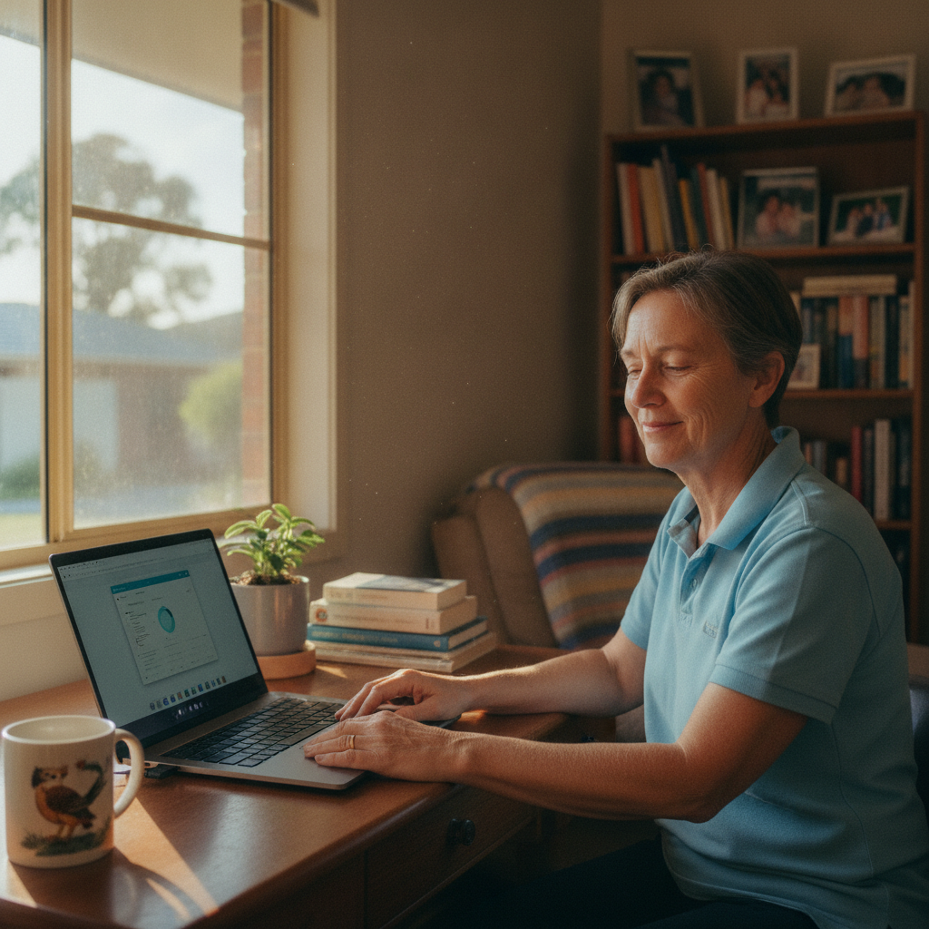 Computer cleaning in Rooty Hill (2766) — a local resident at home with a clean, fast, dust-free computer running cool and quiet