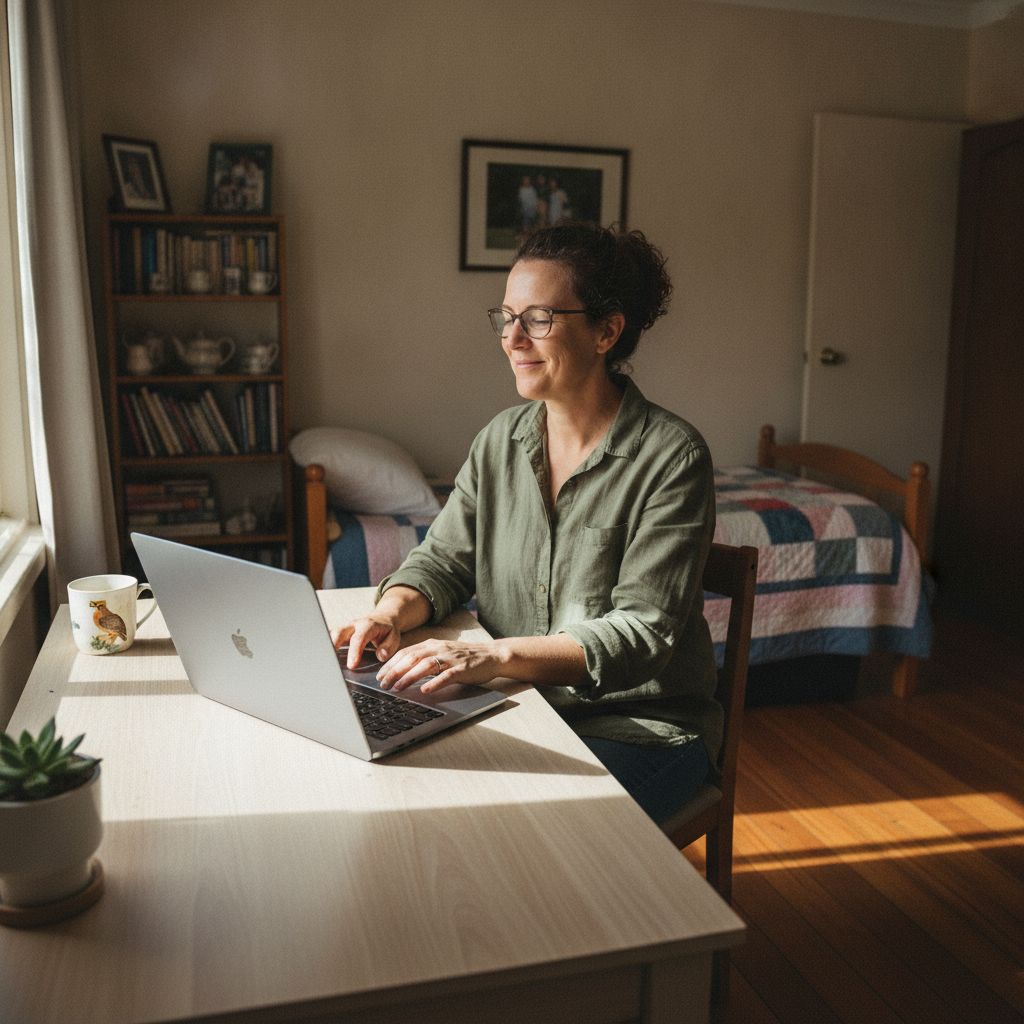 Professional computer clean-out in Rosewater East (5013) — a happy South Australia resident at home with a spotless, fast, quiet machine