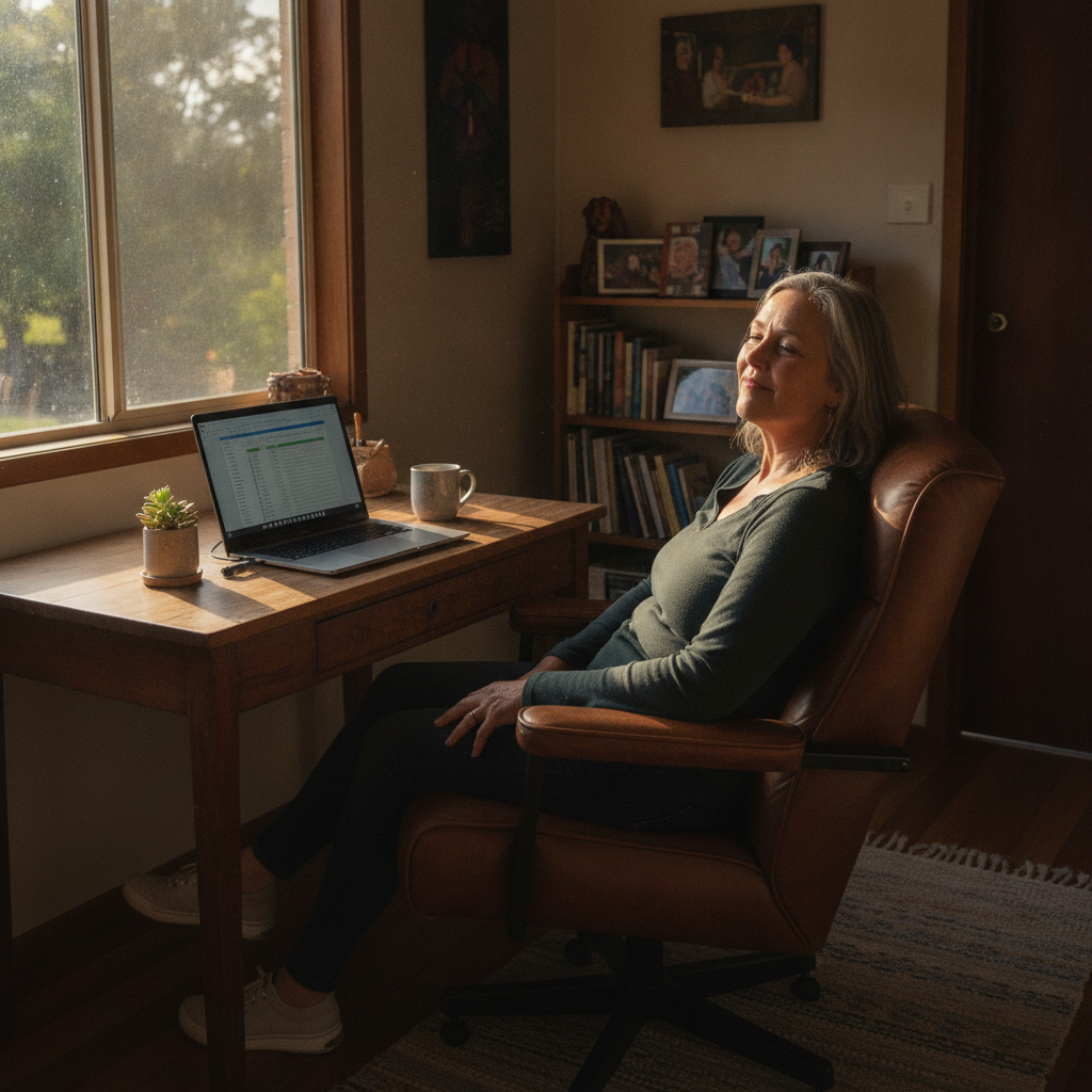 Computer cleaning in Rossglen (2439) — a local resident at home with a clean, fast, dust-free computer running cool and quiet