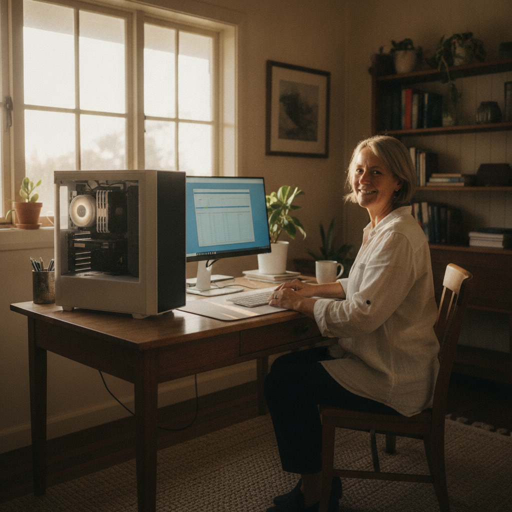 Computer cleaning in Rossgole (2336) — a local resident at home with a clean, fast, dust-free computer running cool and quiet