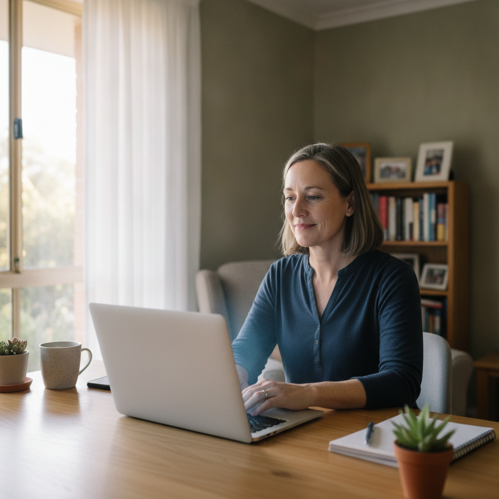 Professional computer clean-out in Rostrevor (5073) — a happy South Australia resident at home with a spotless, fast, quiet machine