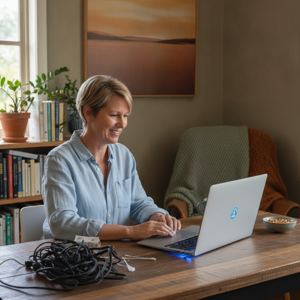 Computer cleaning in Rothbury (2320) — a local resident at home with a clean, fast, dust-free computer running cool and quiet