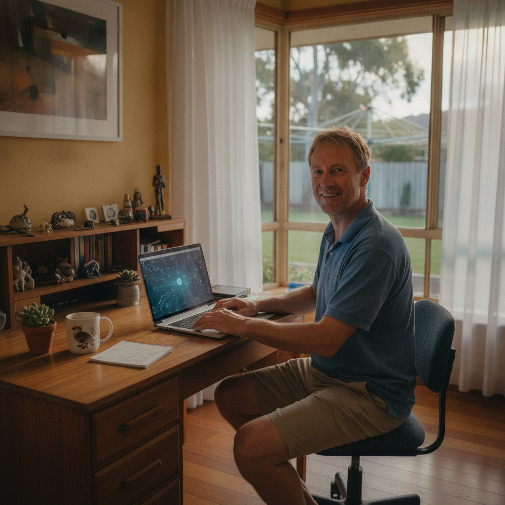 Computer cleaning in Salisbury (5108) — a local resident at home with a clean, fast, dust-free computer running cool and quiet