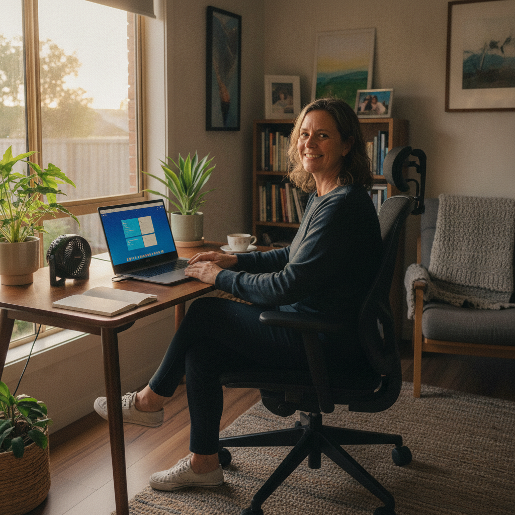 Computer cleaning in Salter Point (6152) — a local resident at home with a clean, fast, dust-free computer running cool and quiet