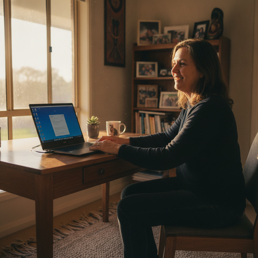 Computer cleaning in Sandy Gully (2729) — a local resident at home with a clean, fast, dust-free computer running cool and quiet