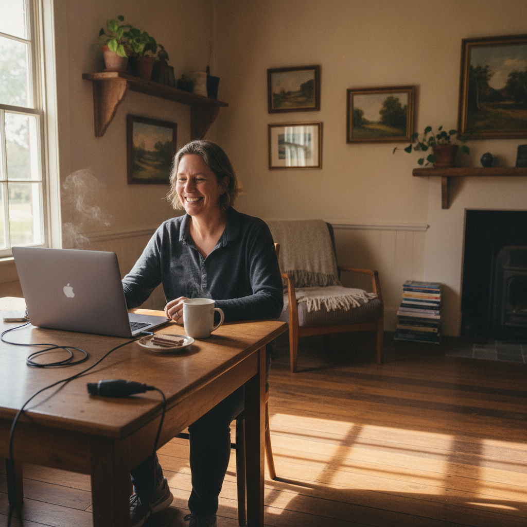 Computer cleaning in Savernake (2646) — a local resident at home with a clean, fast, dust-free computer running cool and quiet
