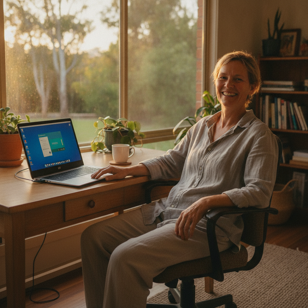 Computer cleaning in Sawpit Creek (2474) — a local resident at home with a clean, fast, dust-free computer running cool and quiet