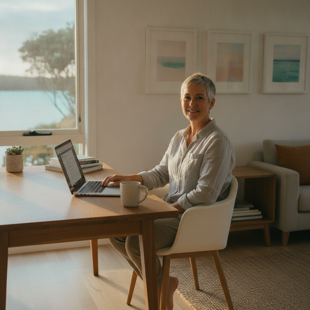 Computer cleaning in Scotland Island (2105) — a local resident at home with a clean, fast, dust-free computer running cool and quiet