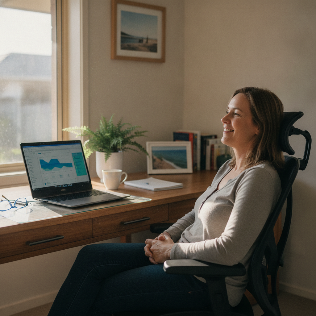 Computer cleaning in Seaford (5169) — a local resident at home with a clean, fast, dust-free computer running cool and quiet