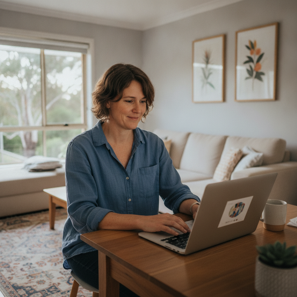 Professional computer clean-out in Seaford Rise (5169) — a happy South Australia resident at home with a spotless, fast, quiet machine