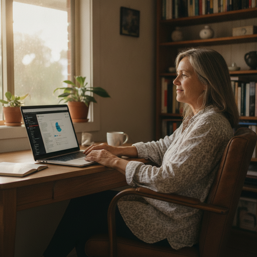 Computer cleaning in Seaham (2324) — a local resident at home with a clean, fast, dust-free computer running cool and quiet