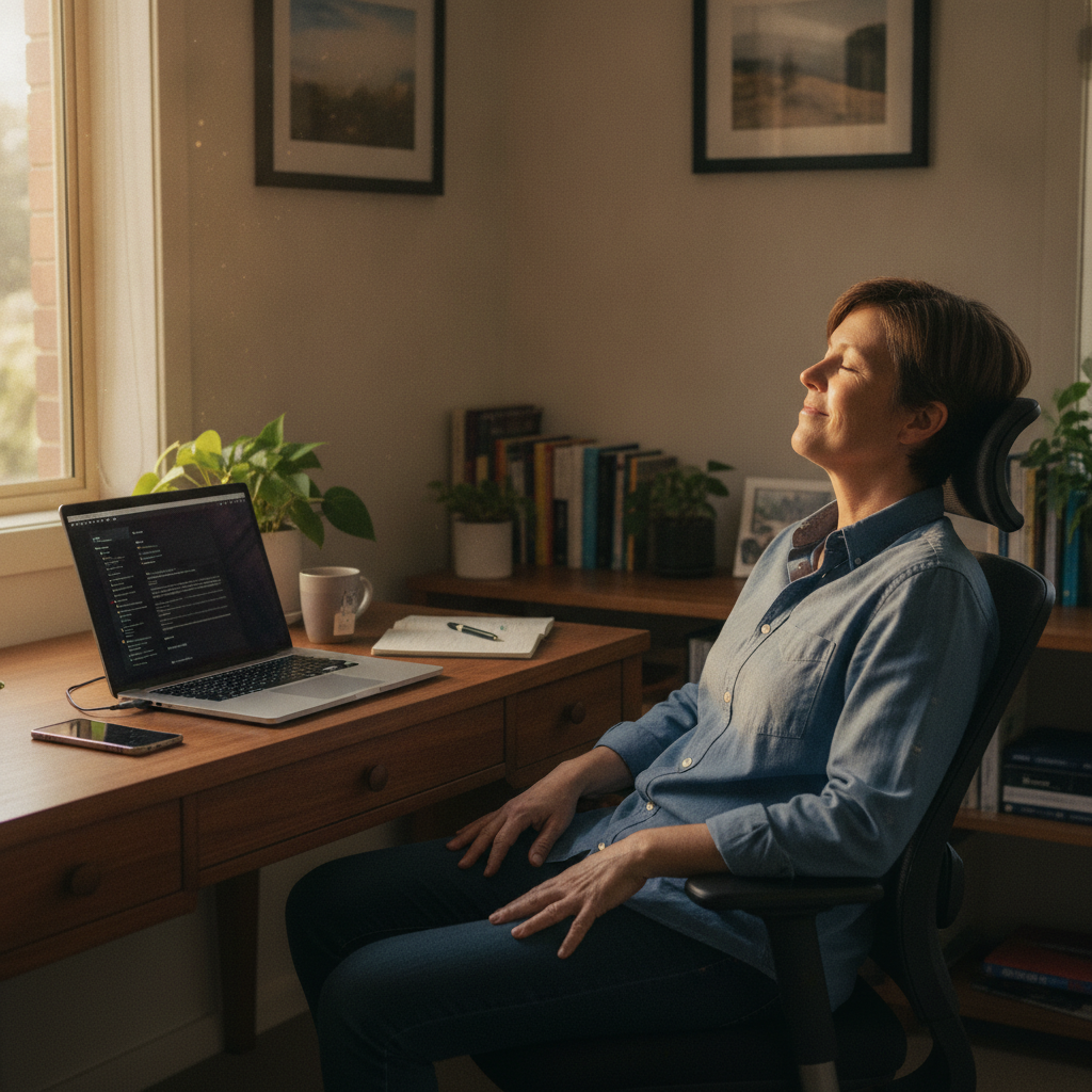 Professional computer clean-out in Seven Hills (2147) — a happy New South Wales resident at home with a spotless, fast, quiet machine