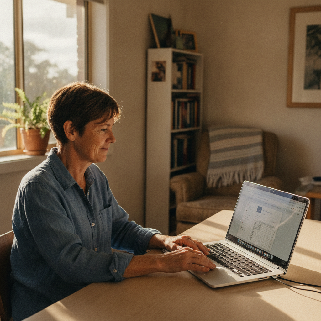 Computer cleaning in Shellharbour (2529) — a local resident at home with a clean, fast, dust-free computer running cool and quiet