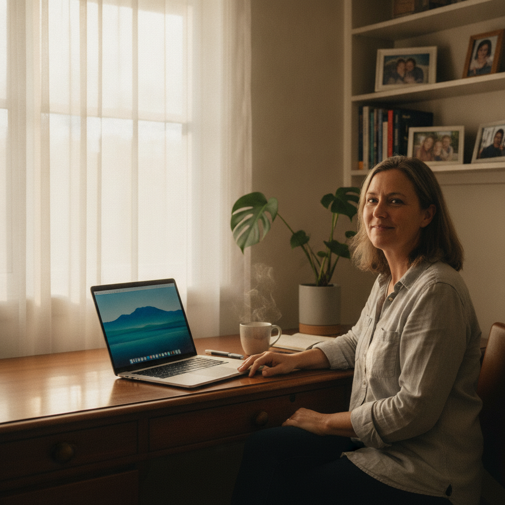 Computer cleaning in Shorncliffe (4017) — a local resident at home with a clean, fast, dust-free computer running cool and quiet