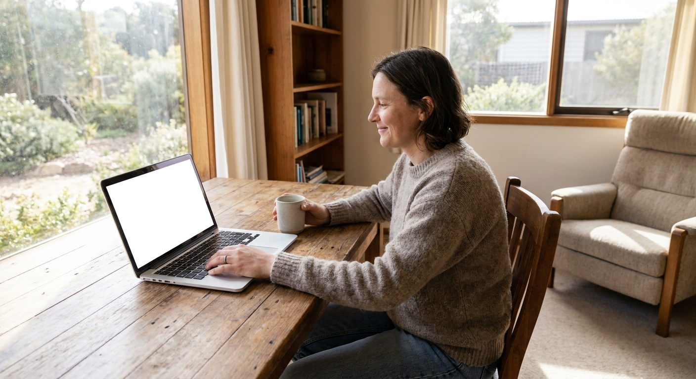 Computer cleaning in Somers (3927) — a local resident at home with a clean, fast, dust-free computer running cool and quiet