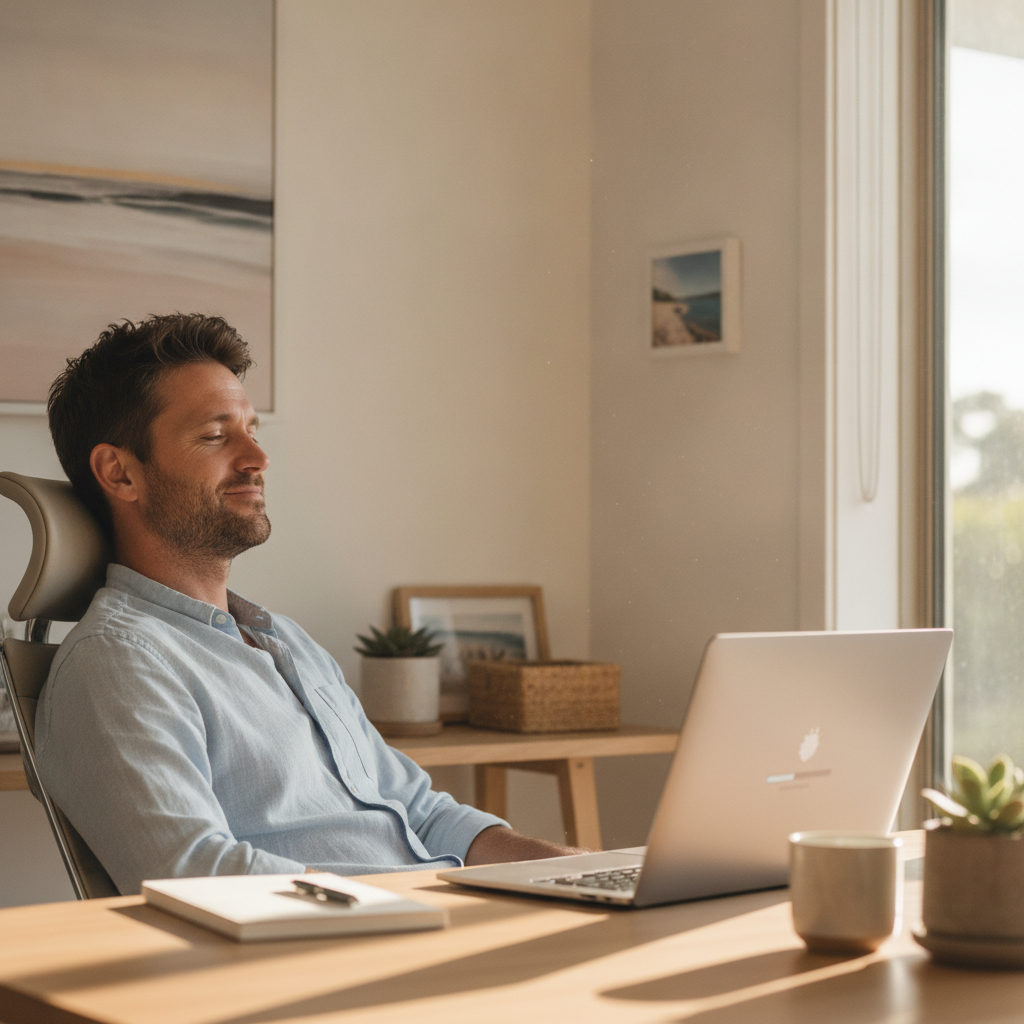 Computer cleaning in South Ballina (2478) — a local resident at home with a clean, fast, dust-free computer running cool and quiet