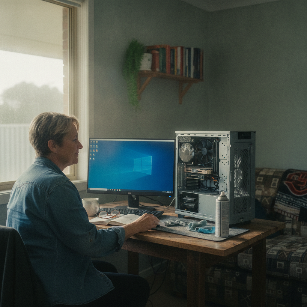 Laptop and desktop cleaning in South Kempsey (2440) — an at-home owner pleased their computer runs cool and quiet again