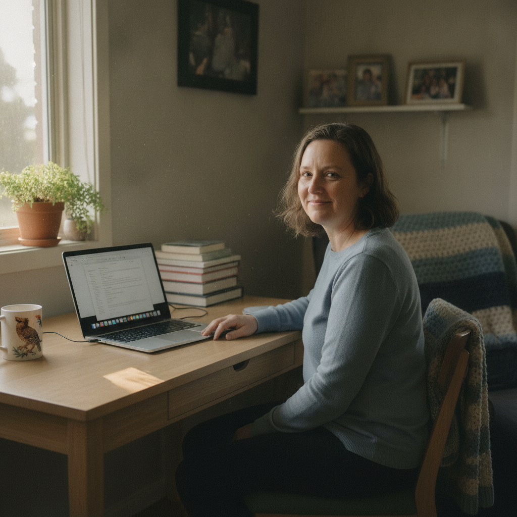 Professional computer clean-out in South Launceston (7249) — a happy Tasmania resident at home with a spotless, fast, quiet machine