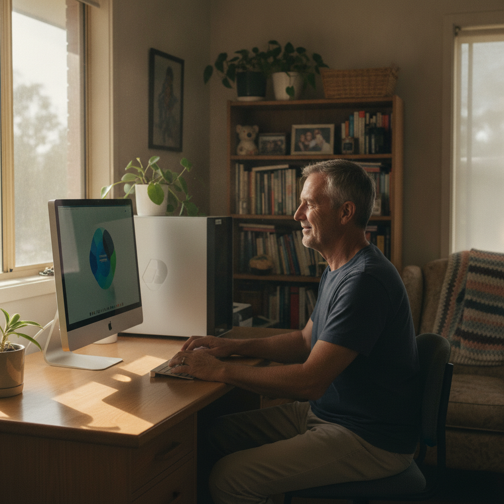 Computer cleaning in South Murwillumbah (2484) — a local resident at home with a clean, fast, dust-free computer running cool and quiet