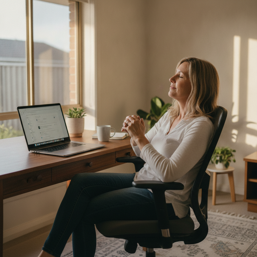 Computer cleaning in South Perth (6151) — a local resident at home with a clean, fast, dust-free computer running cool and quiet