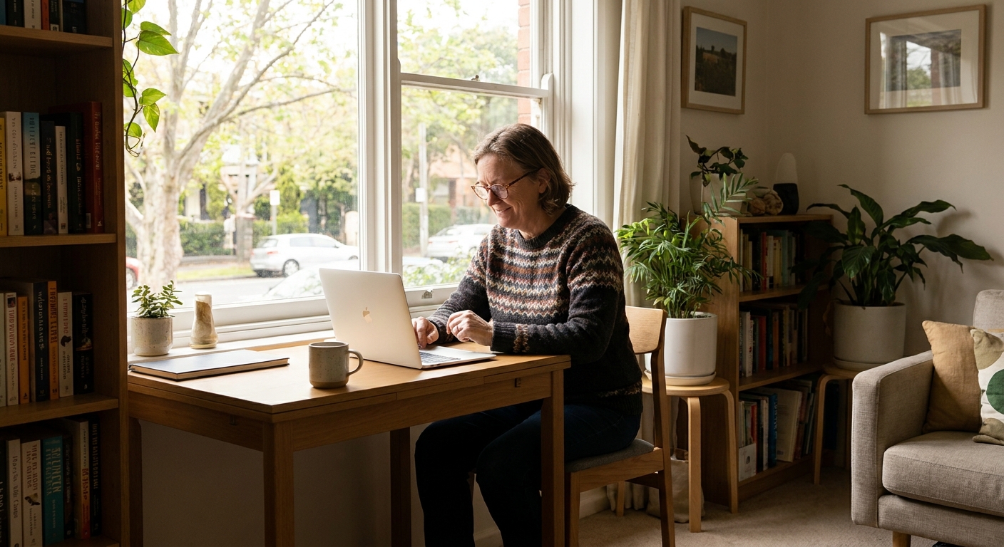 Computer cleaning in Southbank (3006) — a local resident at home with a clean, fast, dust-free computer running cool and quiet