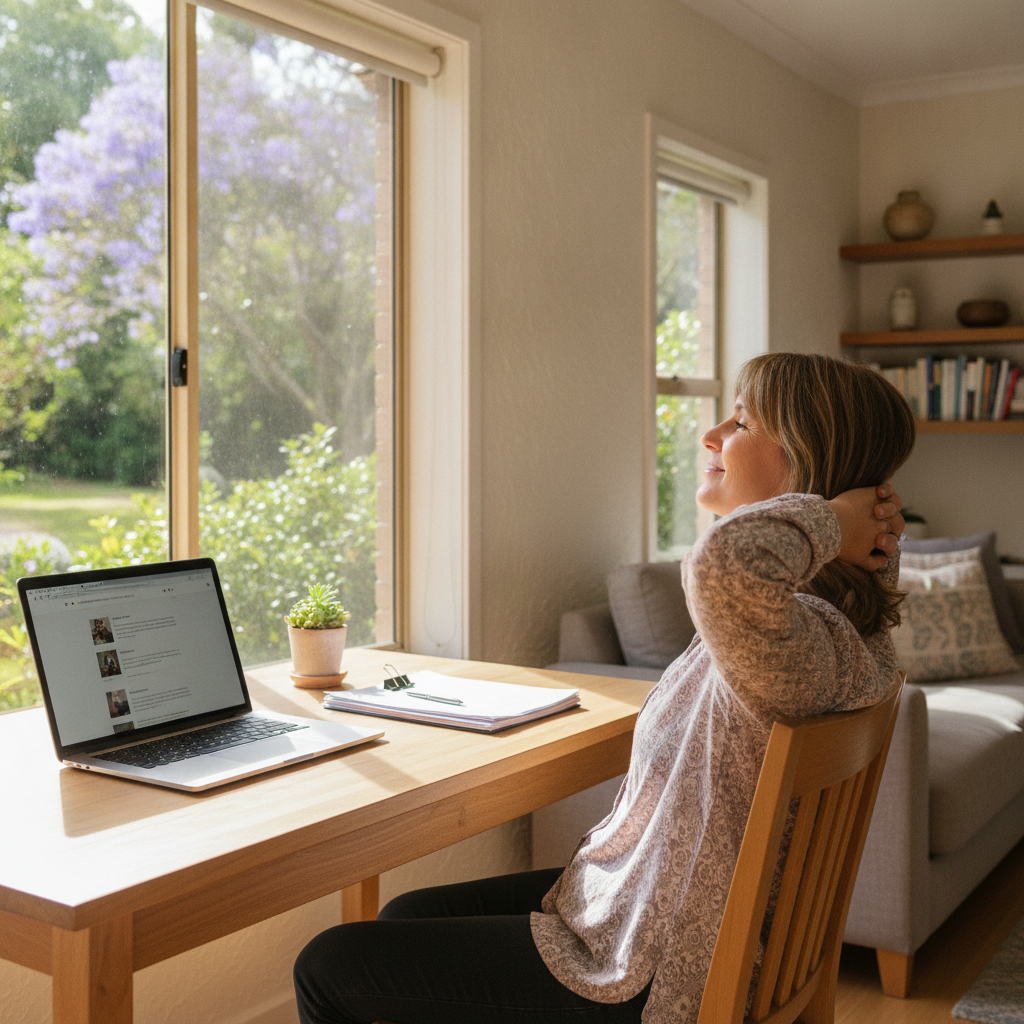 Computer cleaning in Spring Hill (2500) — a local resident at home with a clean, fast, dust-free computer running cool and quiet