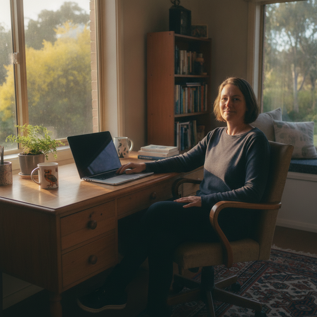 Computer cleaning in Spring Hill (2800) — a local resident at home with a clean, fast, dust-free computer running cool and quiet