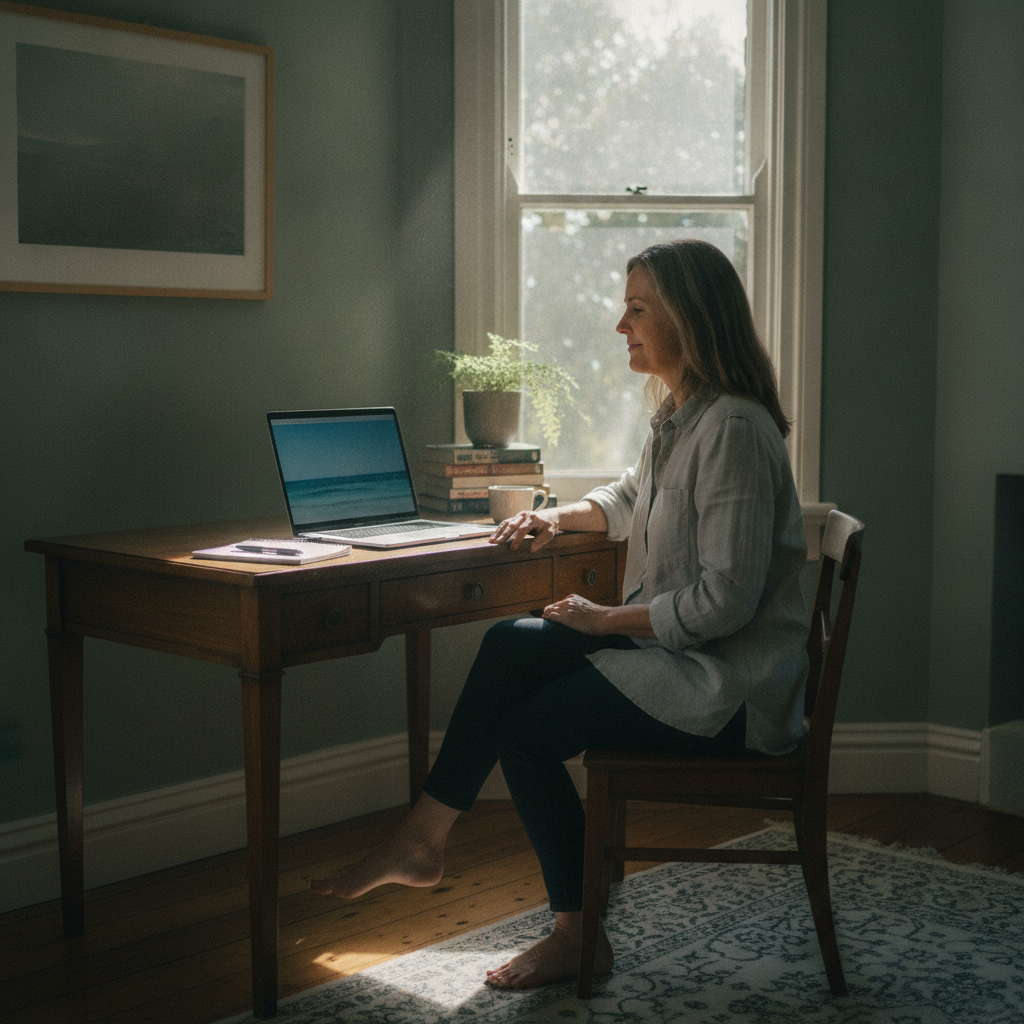 Professional computer clean-out in Springfield (5062) — a happy South Australia resident at home with a spotless, fast, quiet machine