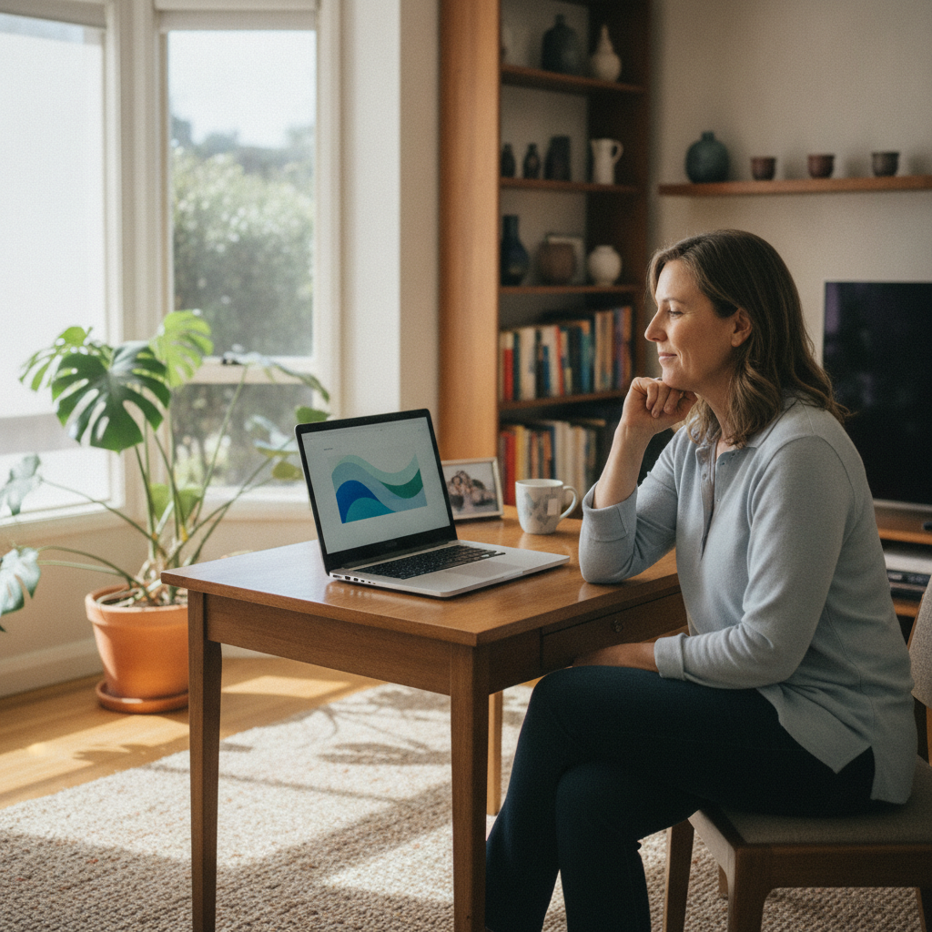 Computer cleaning in St Ives (2075) — a local resident at home with a clean, fast, dust-free computer running cool and quiet