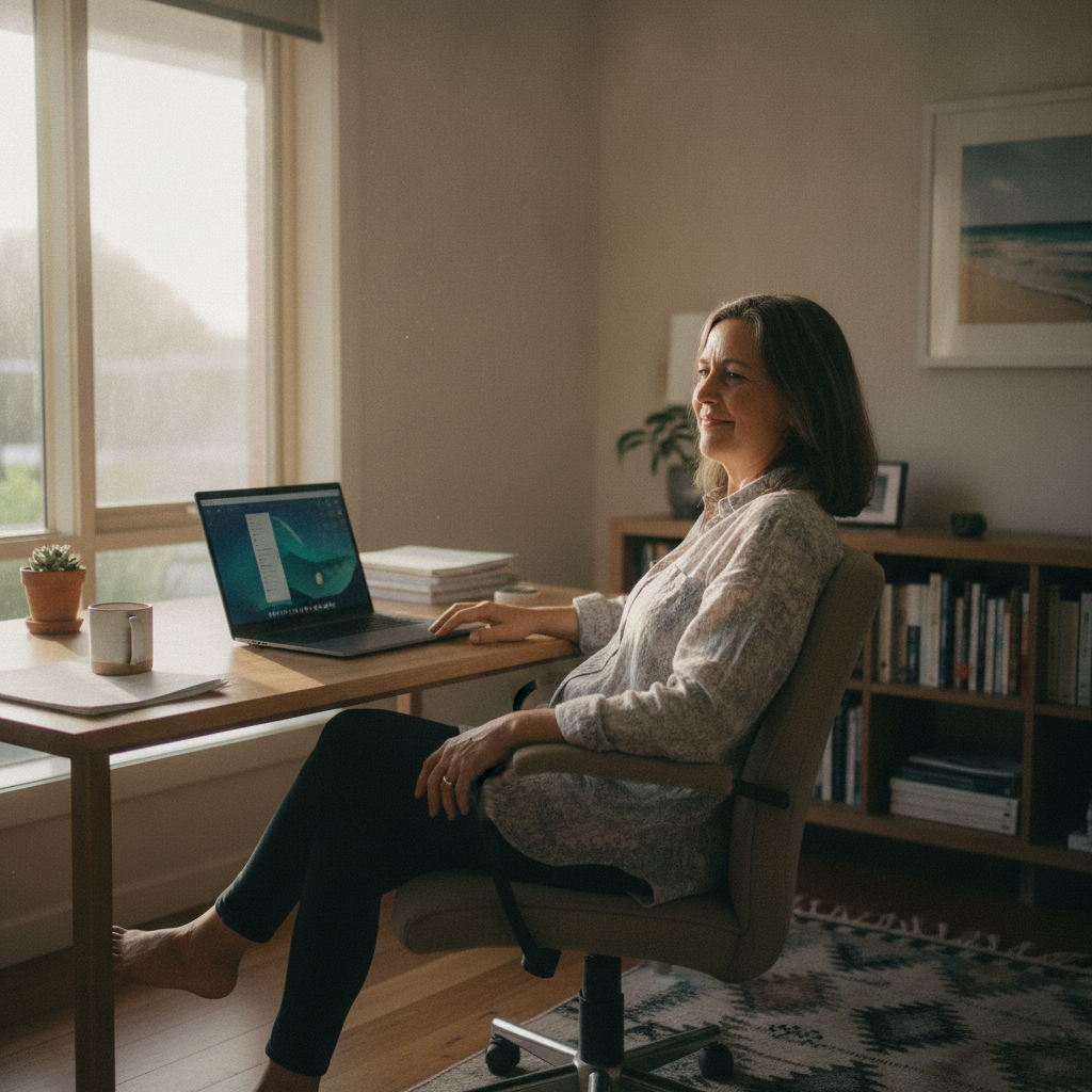 Professional computer clean-out in St Morris (5068) — a happy South Australia resident at home with a spotless, fast, quiet machine