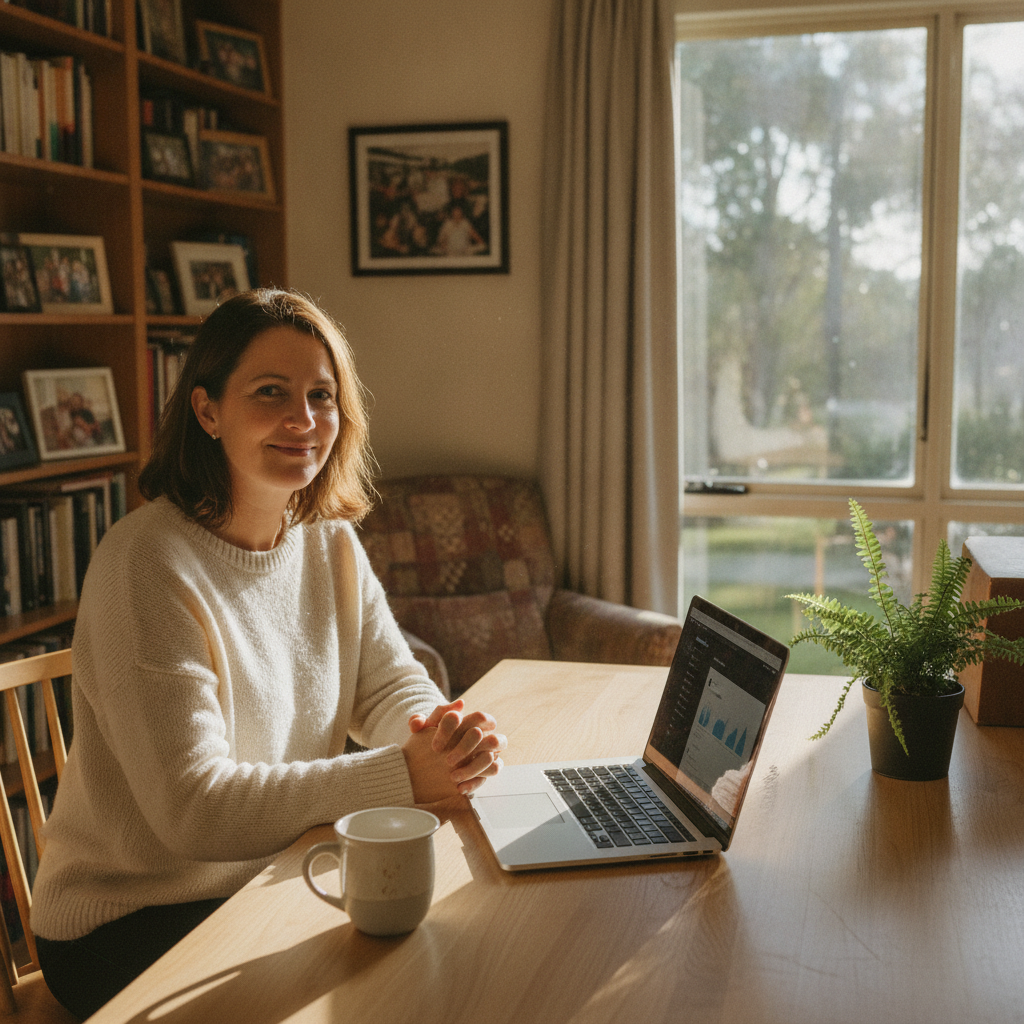Professional computer clean-out in Stirling (5152) — a happy South Australia resident at home with a spotless, fast, quiet machine
