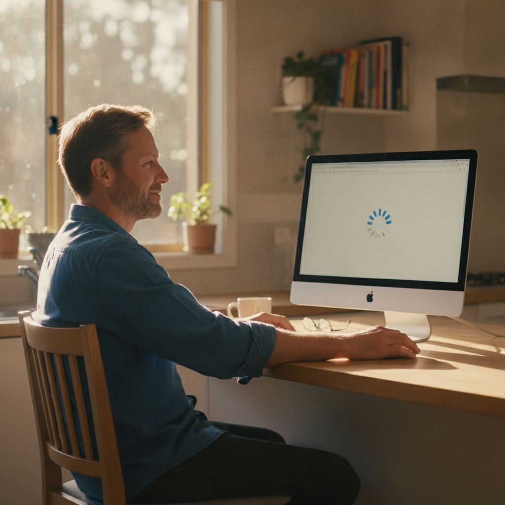 Professional computer clean-out in Sturt (5047) — a happy South Australia resident at home with a spotless, fast, quiet machine